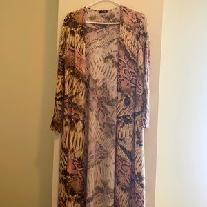 FAUX SNAKE SKIN DUSTER